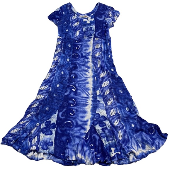Jams World Dresses Jams World Vintage Maxi Ruffled Art Dress Size